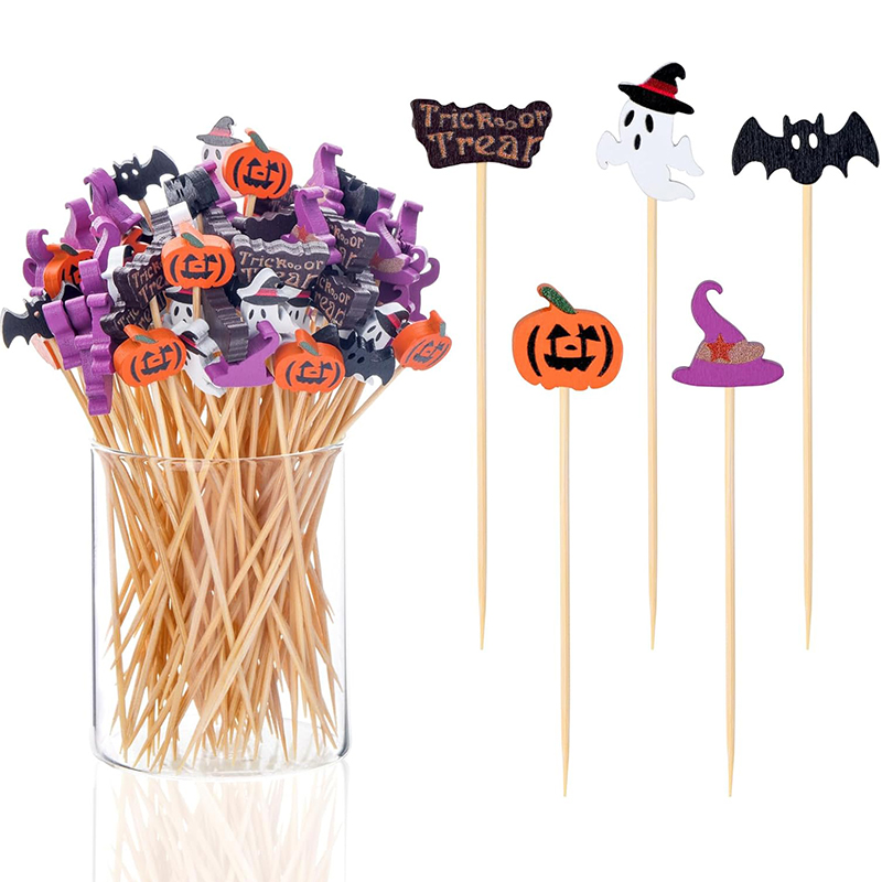 Bamboo Cutlery Set - Palillos desechables para fiesta de Halloween,