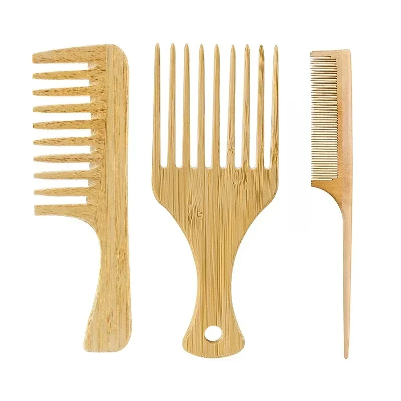 Bamboo Cutlery Set - Peine de madera de bambú Natural