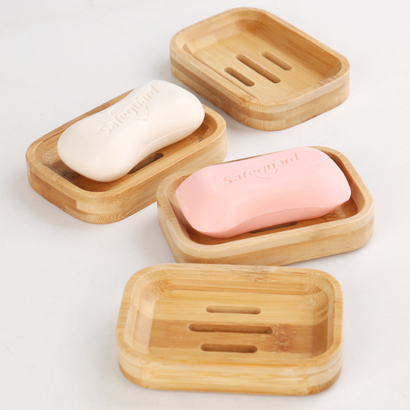 Bamboo Cutlery Set - Jabonera de madera de bambú, soporte