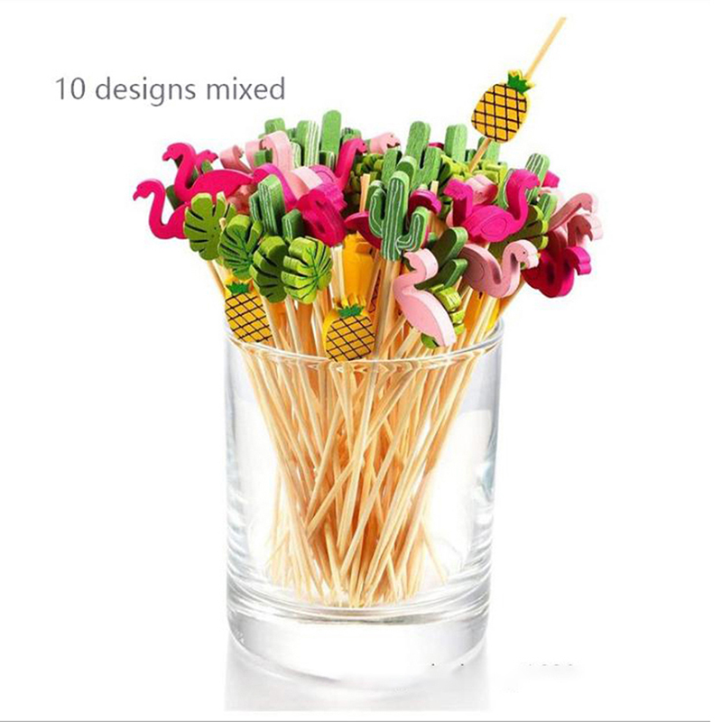Bamboo Cutlery Set - 100pcs12cm bambú Pick Buffet Cupcake fruta