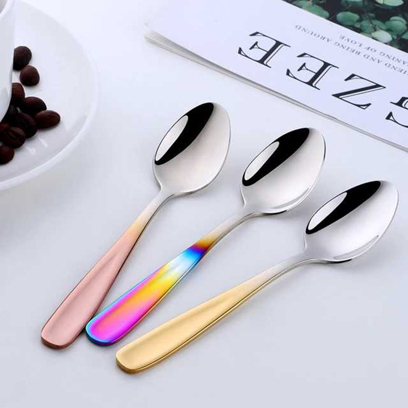 Gold Plated Cutlery - Juego de Mini cucharas de acero