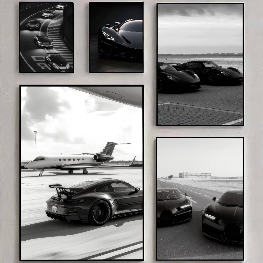 Luxury Lifestyle Wallpaper - Coche deportivo de lujo negro, impresiones