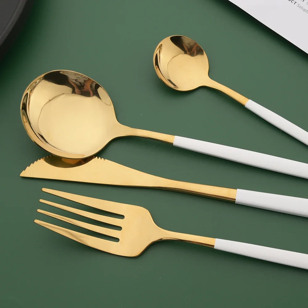 Juego de Cubiertos de 16/24/32 - Gold Plated Cutlery reseña y precio