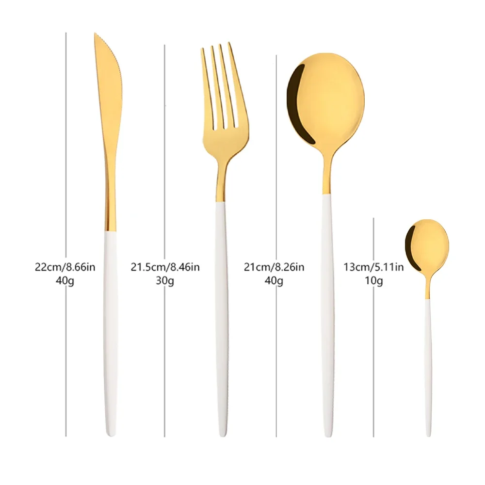 Juego de Cubiertos de 16/24/32 - Gold Plated Cutlery reseña y precio