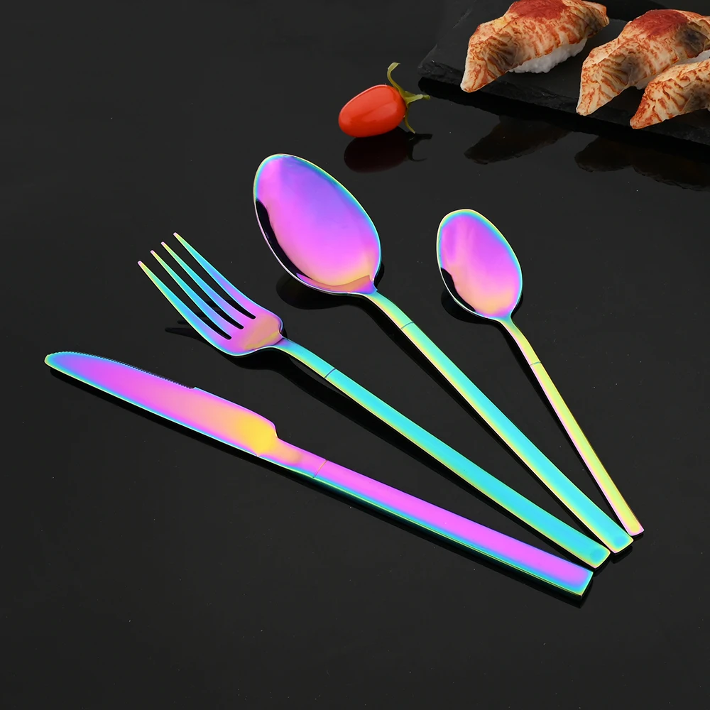 Juego de cubiertos de oro negr - Gold Plated Cutlery reseña y precio