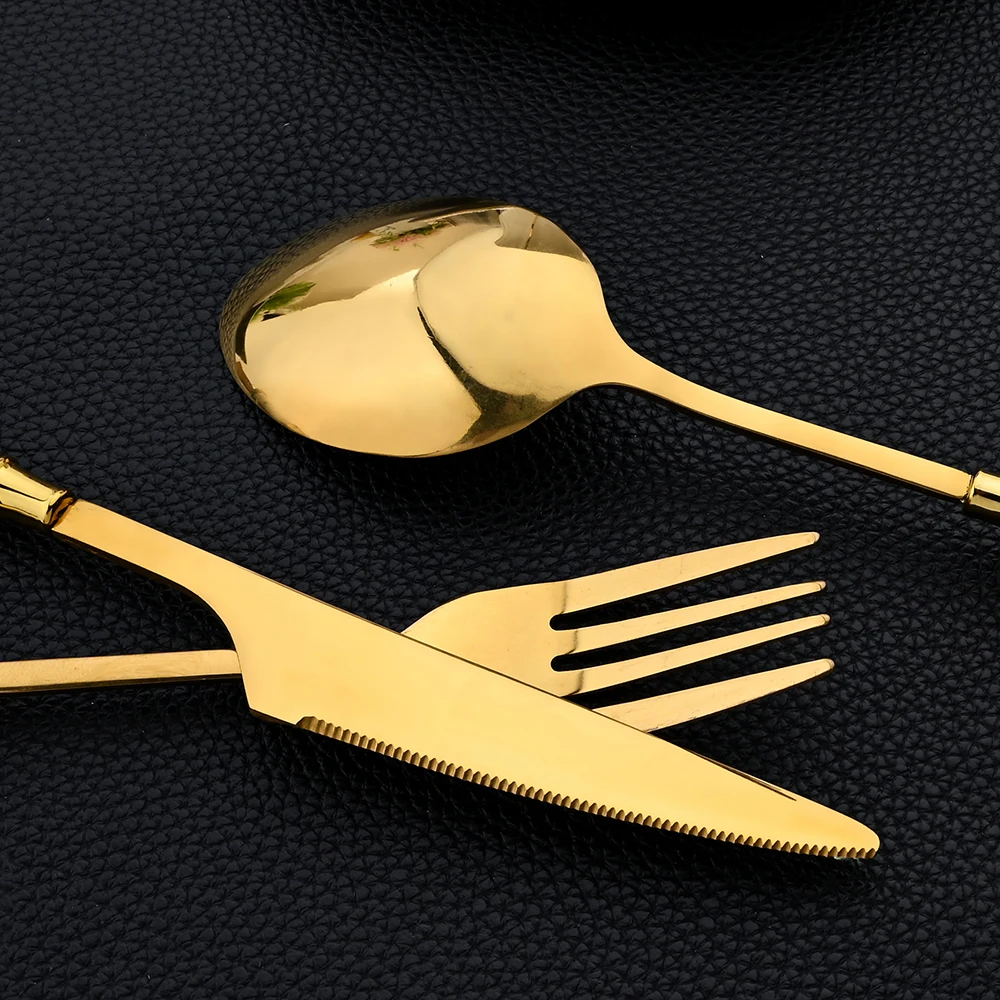 Juego de vajilla de 16 Uds., j - Gold Plated Cutlery reseña y precio