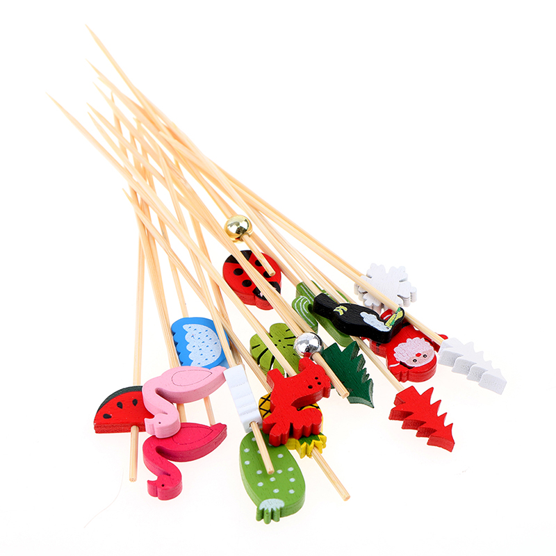 100pcs12cm bambú Pick Buffet C - Bamboo Cutlery Set reseña y precio