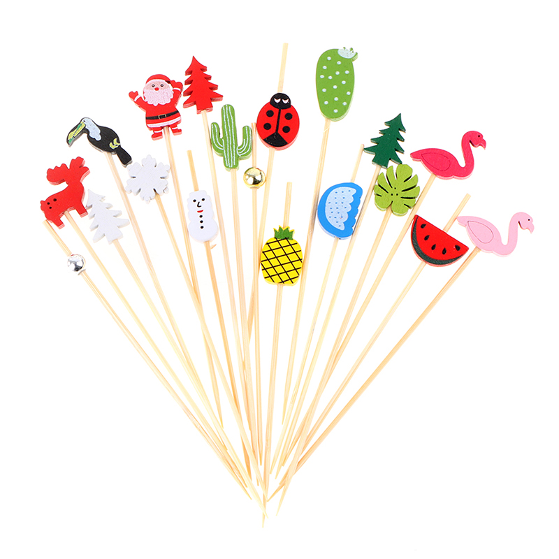 100pcs12cm bambú Pick Buffet C - Bamboo Cutlery Set reseña y precio