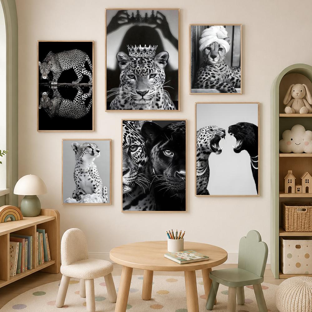 Póster de leopardo en blanco y - Luxury Lifestyle Wallpaper reseña y precio