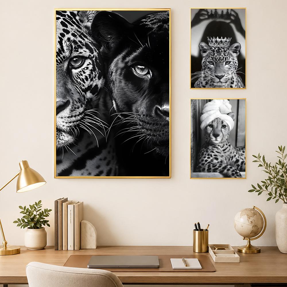 Póster de leopardo en blanco y - Luxury Lifestyle Wallpaper reseña y precio