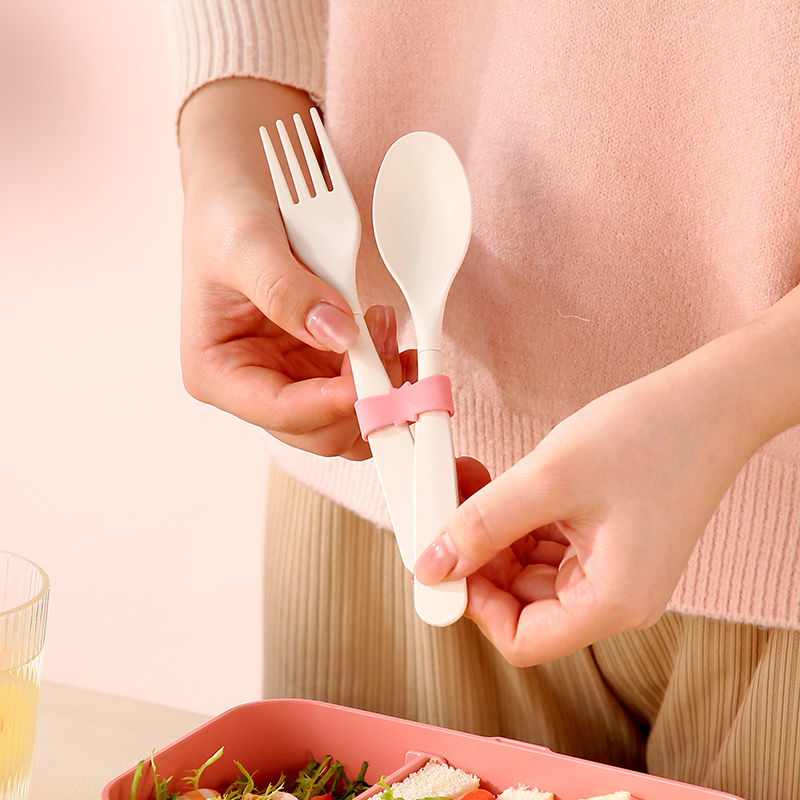 Fiambrera portátil de fibra de - Bamboo Cutlery Set reseña y precio