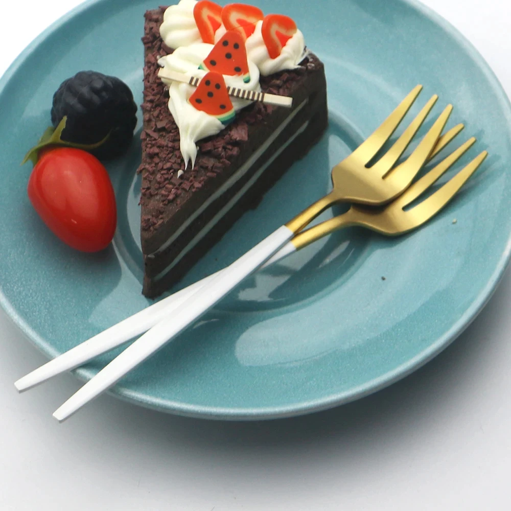 Tenedores de fruta para pastel - Gold Plated Cutlery reseña y precio