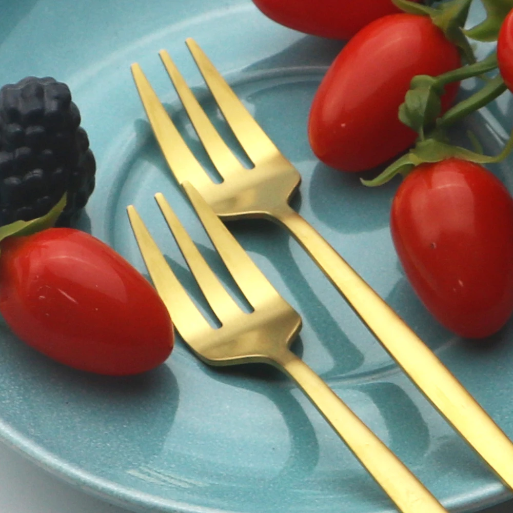 Tenedores de fruta para pastel - Gold Plated Cutlery reseña y precio
