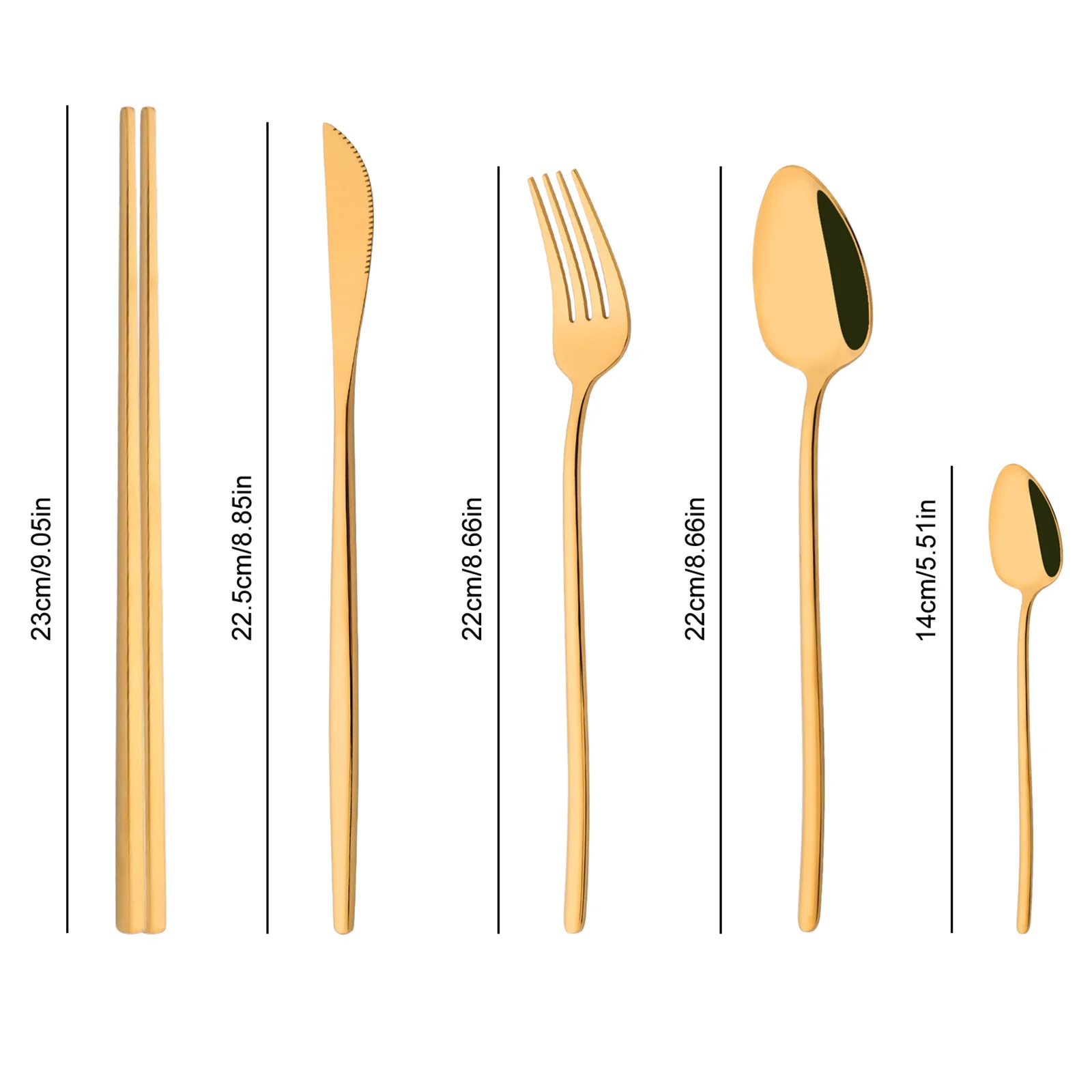 Juego de vajilla coreana de 8  - Gold Plated Cutlery reseña y precio
