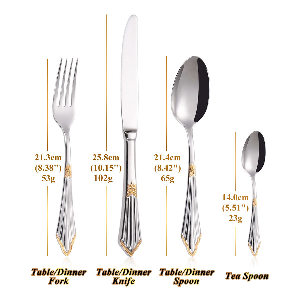 Cubiertos de lujo chapados en  - Gold Plated Cutlery reseña y precio